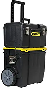 Destinie New Stanley 3-in-1 Rolling Tool Box Organizer Portable Workshop Cart Storage Bin