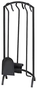 Panacea Products Corp 15959 4-piece Arch Top Black Fireplace Tool Set