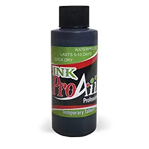 Body Paint - ProAiir Temporary Tattoo Ink - 4.2 oz (120ml) Black