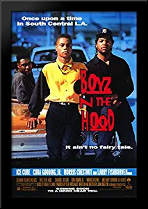 Boyz N The Hood 28x40 Large Black Wood Framed Print Movie Poster Art