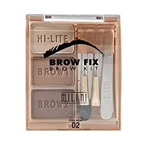 Milani Brow Fix Kit - Medium - Vegan, Cruelty-Free Eyebrow Color that Fills and Shapes Brows