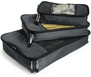 TravelWise Packing Cubes - 3 Piece Set (Black)