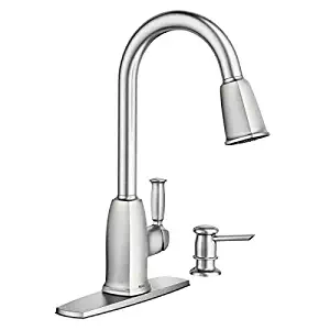 Moen 87022SRS Wellsley One-Handle High Arc Pulldown Kitchen Faucet Spot Resist Stainless