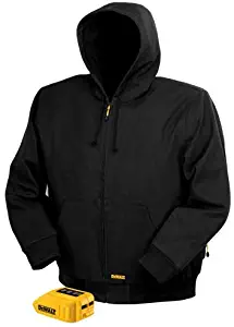 DEWALT DCHJ061B-S 20V/12V MAX Black Hooded Heated Jacket and Adaptor, Small