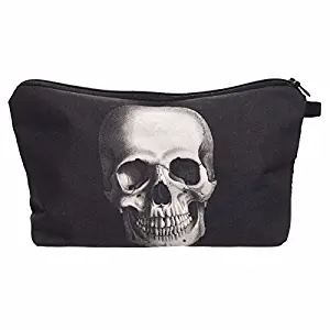 Fashion Skull Cosmetic Bag Makeup Storage Bag Toiletry Organizer Pencil Case Handbag