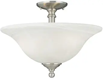 Thomas Lighting SL869678 Riva 3-Light Ceiling Lamp in Brushed Nickel, Three