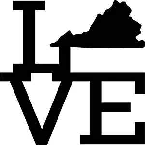 Love State Virginia Metal Wall Art | Home Decor | Mancave Wall Plaque