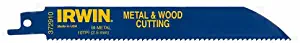 IRWIN Tools Reciprocating Saw Blade, Wood- and Metal-Cutting, 6-inch, 10 TPI (372610P5)