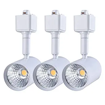 mirrea 3 Pack LED Track Lighting Heads Compatible with Single Circuit H Type Track Lighting Rail Ceiling Spotlight for Accent Task Wall Art Exhibition Lighting 6.5W 3000K Warm White 24° White Painted