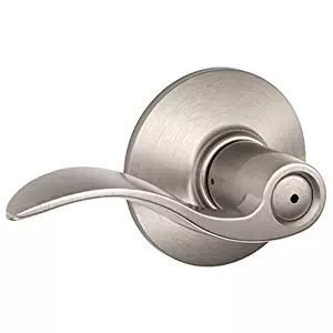 Schlage F40ACC619 Accent Privacy Lever Satin Nickel