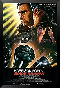 Buyartforless Work Framed Ridley Scott's Blade Runner 36x24 Movie Art Print Poster, Black