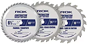 ROK 6-1/2 inch Circular Saw Blade Set - Pack of 3