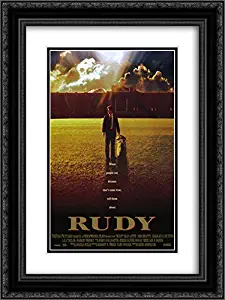 Rudy 20x24 Double Matted Black Ornate Framed Movie Poster Art Print