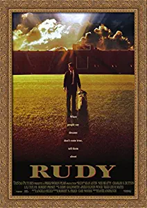 Rudy 28x40 Large Gold Ornate Wood Framed Canvas Movie Poster Art