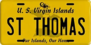 St. Thomas U.S. Virgin Islands Aluminum License Plate