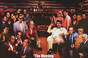 The Meeting - Scarface - Sopranos - Godfather - Goodfellas - Movie Mafiosi Poster 24x36