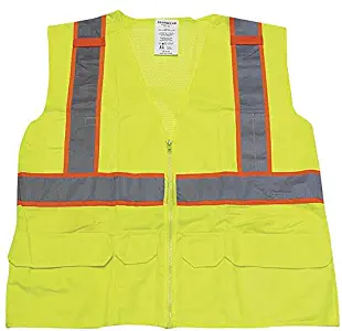 Ironwear 1277FR-L-07-4XL ANSI Class 2 Flame Retardant Polyester Mesh SAFETY Vest with 2