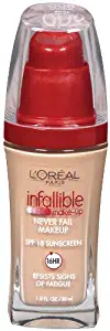 L'Oreal Paris Infallible Advanced Never Fail Makeup, Natural Beige, 1.0 Ounces