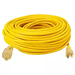 Southwire 01689 12/3 made in America Insulated Outdoor Extension Cord with Lighted End, 100-Foot