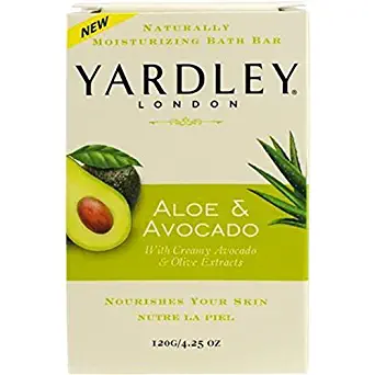 Yardley London Aloe and Avocado Naturally Moisturizing Bath Bar 4.25 oz (Pack of 13)