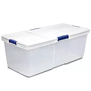 Verified Exchange (1 Bin) 100 Quart Hefty White Storage Bin - 36" L x 16.8" W x 13.2" H