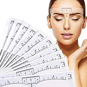 BEESIM Eyebrow Ruler,100Pcs microblading ruler,Disposable Eyebrow Ruler Sticker, eyebrow ruler for microblading supplies Makeup Sticker Makeup Tool for Tattoo Makeup