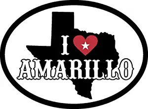 Flag It Amarillo, Texas Oval Decal for auto, Truck or Boat