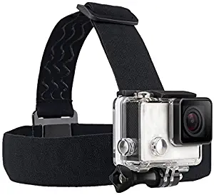 TEKCAM Wearing Headband Head Strap Belt Mount with Screw Compatible with Gopro Hero 7 6 5/APEMAN/AKASO/Campark/Victure/Crosstour/Prymax/Dragon Touch 4K Action Sports Camera (Camera Not Included)