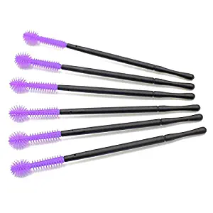 G2PLUS New 50PCS Disposable Silicone Eyelash Mascara Wands Brushes Cosmetic Eyelash Extension Applicators Professional Makeup Tool Set(Ball-shape)