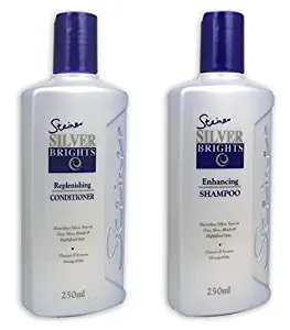 Combo! Steiner Silver Brights Purple Toning Shampoo & ConditionerBlonde SilverGray