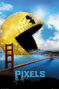 Pixels - Movie Poster / Print (Pacman) (Size: 24" x 36") (By POSTER STOP ONLINE)
