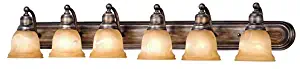 Vaxcel LS-VLD106PZ Lasalle 6 Light Vanity Light, Parisian Bronze Finish