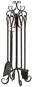 Panacea 5-Piece Scroll Top Fireplace Tool Set