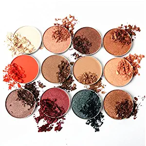 MOLEE 12 Highly Pigmented Single Powder Eye Shadow Pans Refill Eyeshadow Fit Magnetic Makeup Palette Quality Makeup Paraben Gluten Free