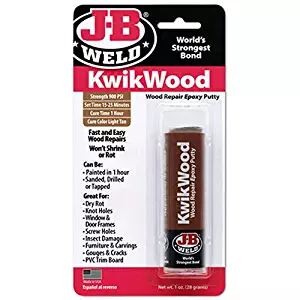 J-B Weld 8257 KwikWood Wood Repair Epoxy Putty Stick - 1 oz.