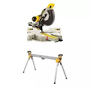 DEWALT DWS780 12-Inch Double Bevel Sliding Compound Miter Saw w/ DWX723 Heavy Duty Miter Saw Stand