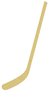 Hockey Stick Cutout Unfinished Wood Home Sports Decor Kids Room Locker Room Door Hanger MDF Shape Canvas Style 1