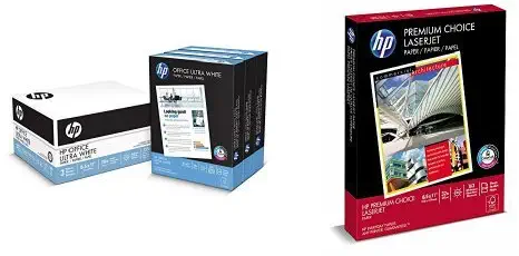 HP Printer Paper 8.5 x 11 Office 20 lb 3 Ream case with Premium 32 lb 1 ream Student Value Pack FSC Certified Copy Paper HP Compatible 112090113500