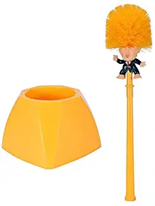 Trade Horse Donald Trump Toilet Brush Funny Cleaner Scrubber Trump Toilet Bowl Brush with Holder,Gag Gift Doll for Bathroom Deep Cleaning Make Your Toilet Great Again