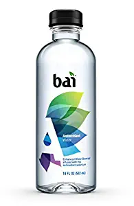 Bai Antioxidant Water, Alkaline Water, Infused with the Antioxidant Mineral Selenium, Purified Water with Electrolytes added for Taste, pH Balanced to 7.5 or Higher, 18 Fluid Ounce Bottles, 12 Count