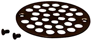 Westbrass D3192-12 4" OD Sold Brass Shower Strainer Cover, Oil Rubbed Bronze