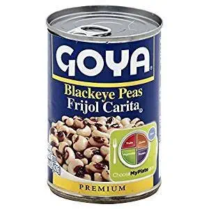 Goya Blackeye Peas Frijol Carita Non GMO 15.5 Oz. Pack Of 6.
