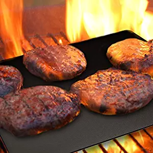 Grill Magic Grill Mat, Set of 3, Heavy Duty BBQ Grill Mats, Nonstick, Reusable, Easy to Clean, #1 for Charcoal, Gas or Electric or Cooking & Baking Dishwasher Safe - FDA Approved