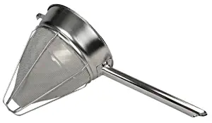 Winco CCB-8R Stainless Steel Reinforced Bouillon Strainer, 8 inch - 1 Each.