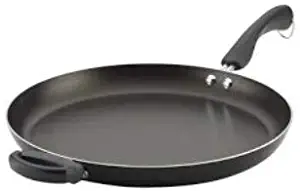 Farberware 22274 14 in. Aluminum Nonstick Skillet with Helper Handle44; Black