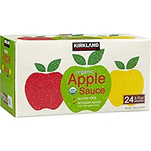 Kirkland Signature Organic Gluten-Free No Sugar Added Applesauce: 24 Count (3.17 oz.)