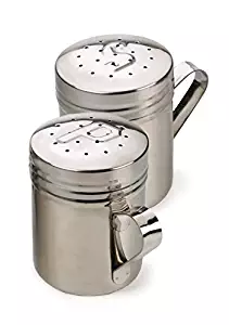 RSVP Endurance 18/8 Stainless Steel Stove Top Salt and Pepper Shakers, 10 ounce (.3L)