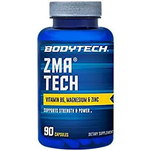 BodyTech ZMA Tech 2500MG (Zinc Magnesium Aspartate) with Vitamin B6, Magnesium Zinc (90 Capsules)