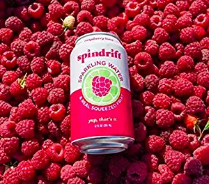 Spindrift Sparkling Water, Raspberry Lime Flavored, Made with Real Squeezed Fruit, Only 9 Calories per Seltzer Water Can, 12 Fl Oz Cans, Pack of 24