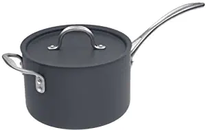 Calphalon Commercial Hard-Anodized 4-1/2-Quart Saucepan with Lid